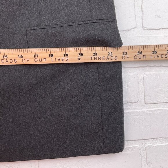 Pierre Cardin Blazer Men 44 Gray Flannel Double Breasted Classic Union USA VTG‎ - Picture 10 of 14